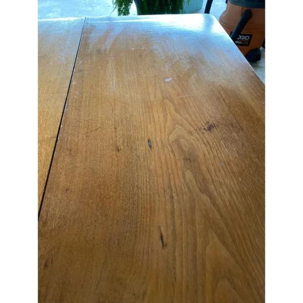 1940s Gate Leg Drop Leaf Spindle Dining Buffet Table - Image 8