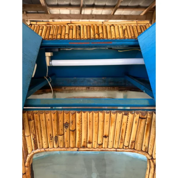 1950’s Coastal Asian Pagoda Split Bamboo Terrarium Display Cabinet - Image 10