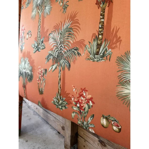 Coastal Custom Upholstered Palm Tree California King Headboard - Image 7