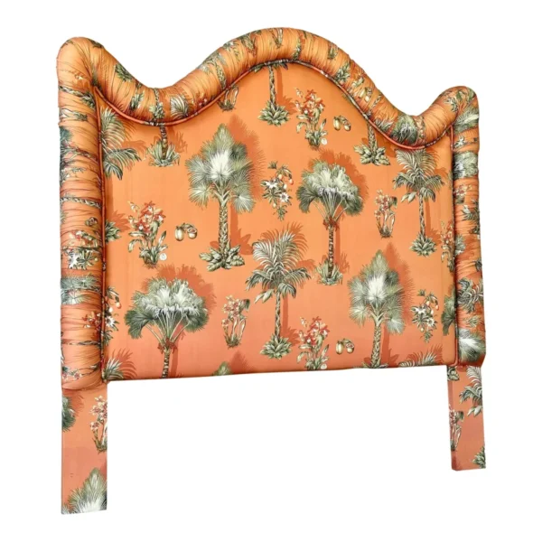 Coastal Custom Upholstered Palm Tree California King Headboard - Image 2