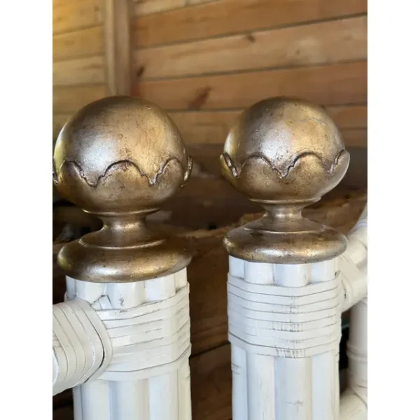 Coastal Rattan White Chippendale Twin Headboards-Pair