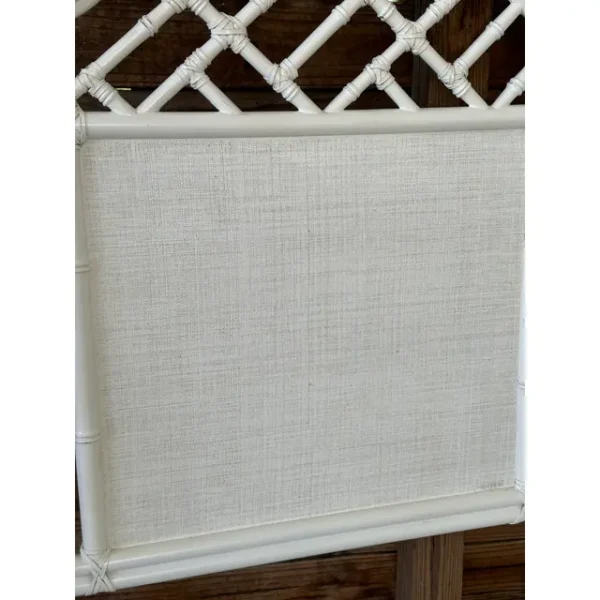 Coastal Rattan White Chippendale Twin Headboards-Pair