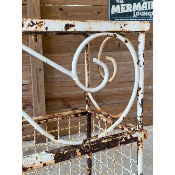 Early 20th Century French Wrought Iron Console With Glass Shelves and Acanthus Motif - Image 4