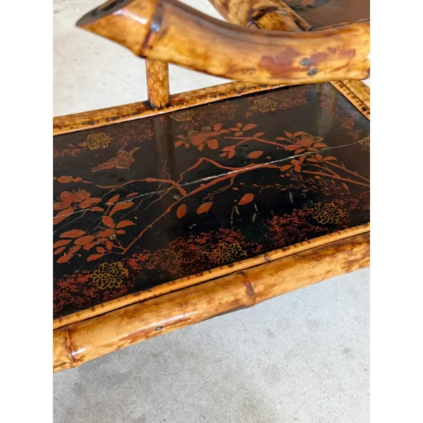 Late 19th Century Victorian Aesthetic Movement Refinished Bamboo and Japanned Étagère - Image 12