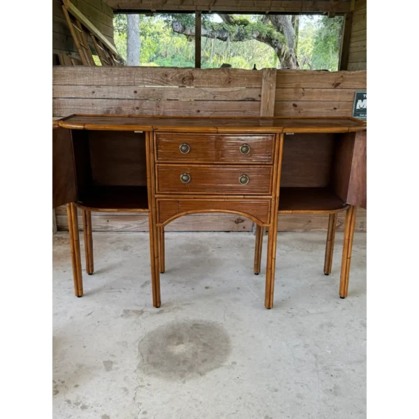 Late 20th Century Coastal Organic Modern Refinished Rattan Sideboard by E. Murio, Manila - Image 4