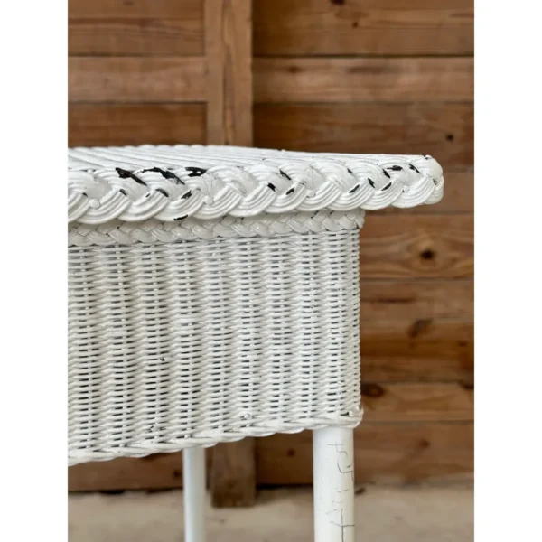 Mid-20th Century Coastal Shabby Chic Loyd Loom Wicker Console Table - Image 9
