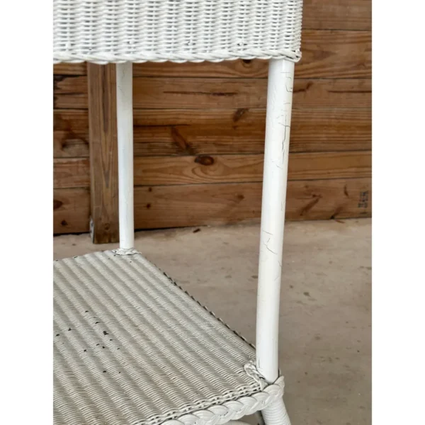Mid-20th Century Coastal Shabby Chic Loyd Loom Wicker Console Table - Image 8