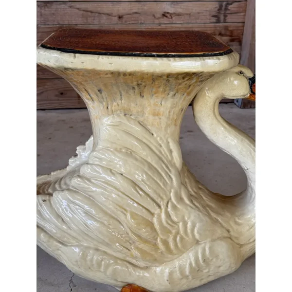 Mid-20th Century Monumental Cast Resin Swan Side Tables or Sculptures - Image 12