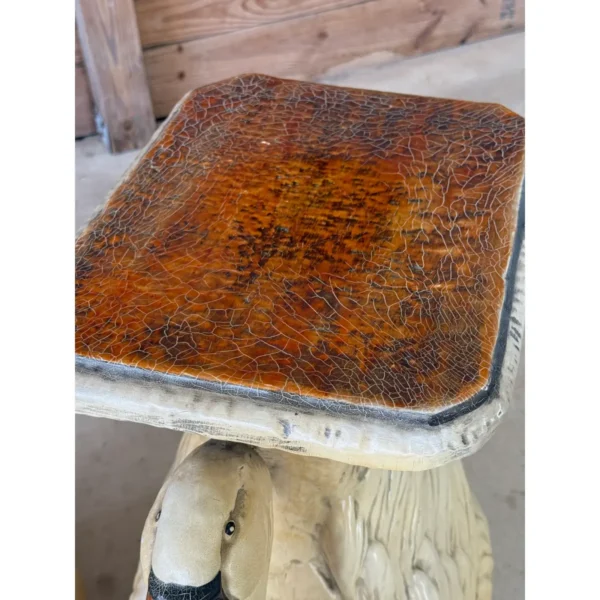 Mid-20th Century Monumental Cast Resin Swan Side Tables or Sculptures - Image 4