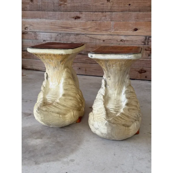 Mid-20th Century Monumental Cast Resin Swan Side Tables or Sculptures - Image 7