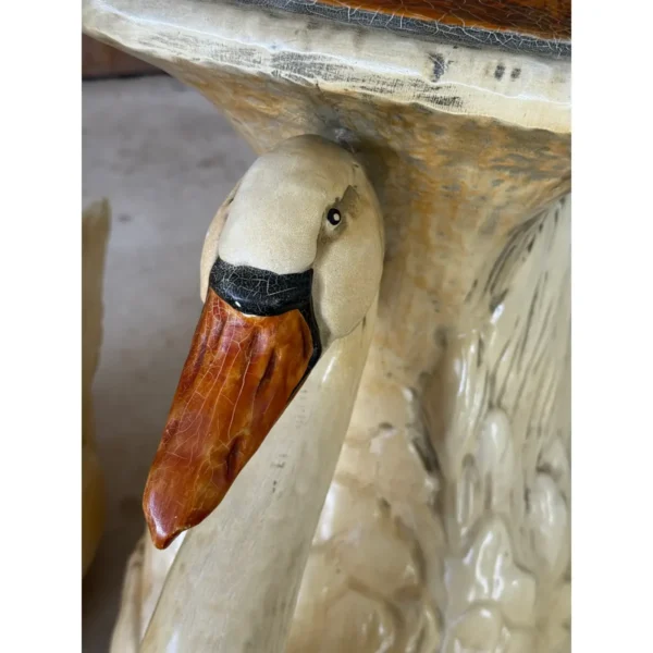 Mid-20th Century Monumental Cast Resin Swan Side Tables or Sculptures - Image 6