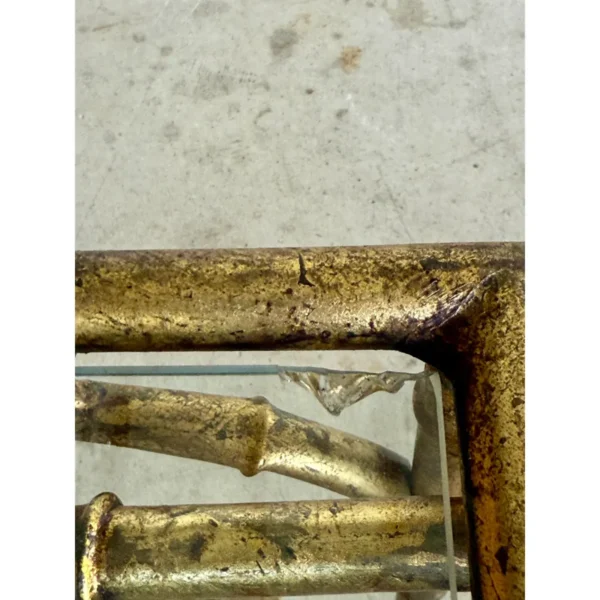Mid-20th Century Regency Gilded Faux Bamboo Metal Nesting Tables-Set of Three - Image 13