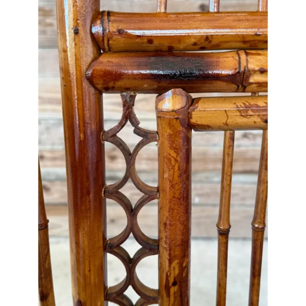 Mid-20th Century Restored Coastal Brighton Pavilion Bamboo and Cane Settee - Image 4