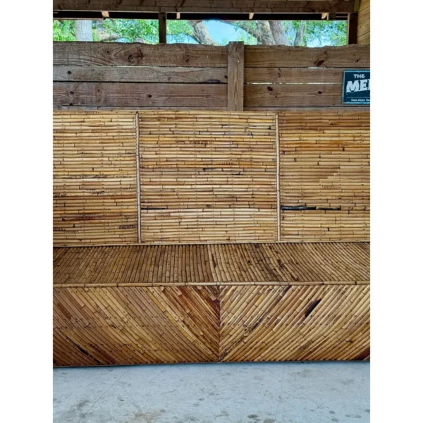 Mid-20th Century Restored Organic Modern Split Rattan Sculptural Sofa - Image 6