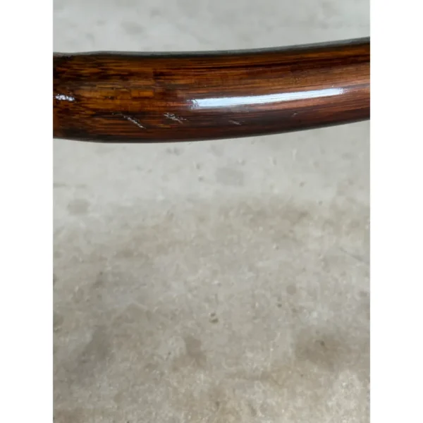 Mid-20th Century Restored Rattan and Etched Brass Tray Coffee Table – Attributed to Ficks Reed - Image 4