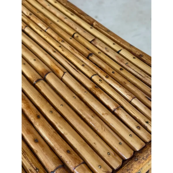Pair of Mid-20th Century Organic Modern Refinished Split Rattan Side Chairs - Image 9
