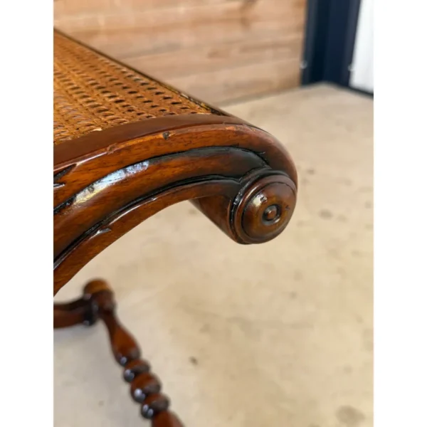 Regency Campaign-Style X-Base Cane Stools in the Manner of Gillows of Lancaster-Pair - Image 9