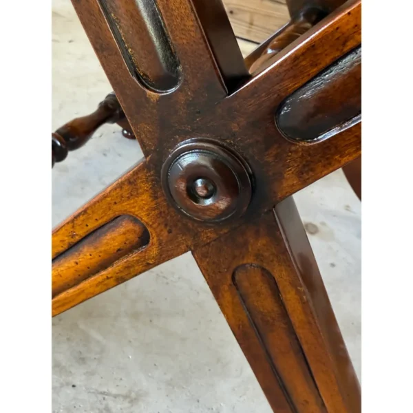 Regency Campaign-Style X-Base Cane Stools in the Manner of Gillows of Lancaster-Pair - Image 10