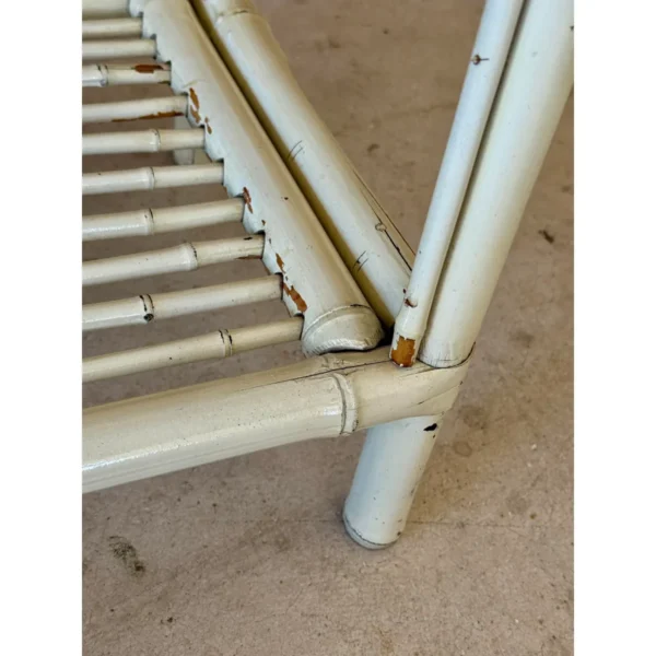 Vintage Coastal Brighton Pavilion Style Painted Bamboo Console Table - Image 5