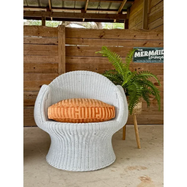 Vintage Sculptural Wicker Barrel Egg Pod Chairs in the Manner of Eero Aarnio - Image 13